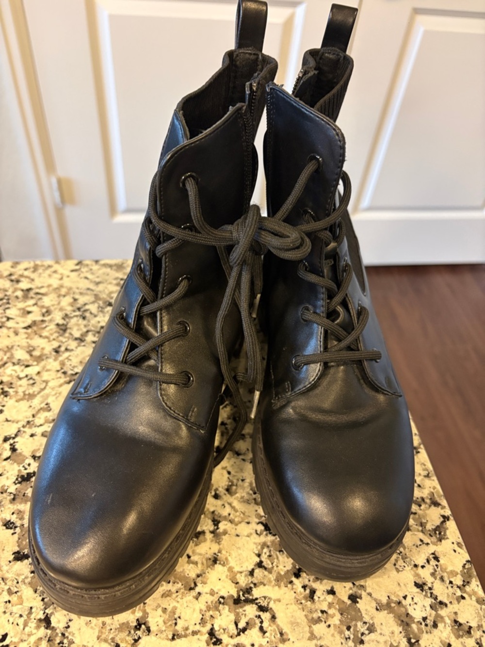 INC International Concepts Black Combat Boots
